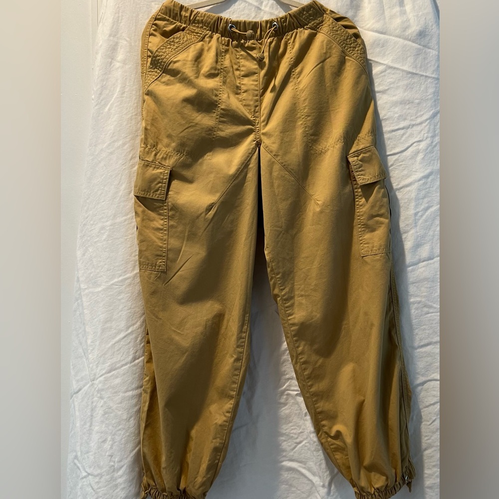 Anthropologie Avec Les‎ Filles Pants Medium Biege Elastic Waist Wide Leg Cargo - Picture 3 of 12